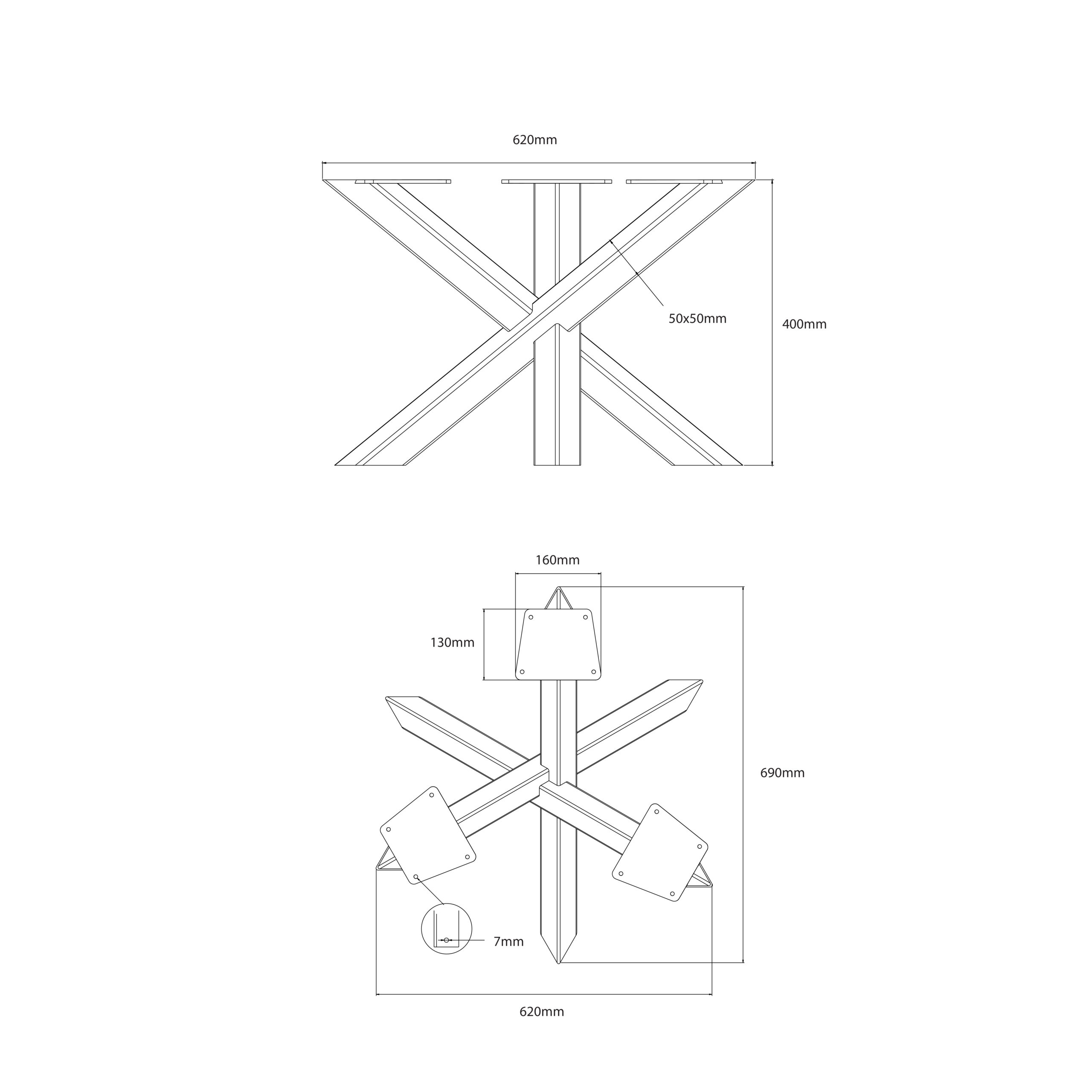 RYVERA noha na konferenčný stolík – Obrázok 6