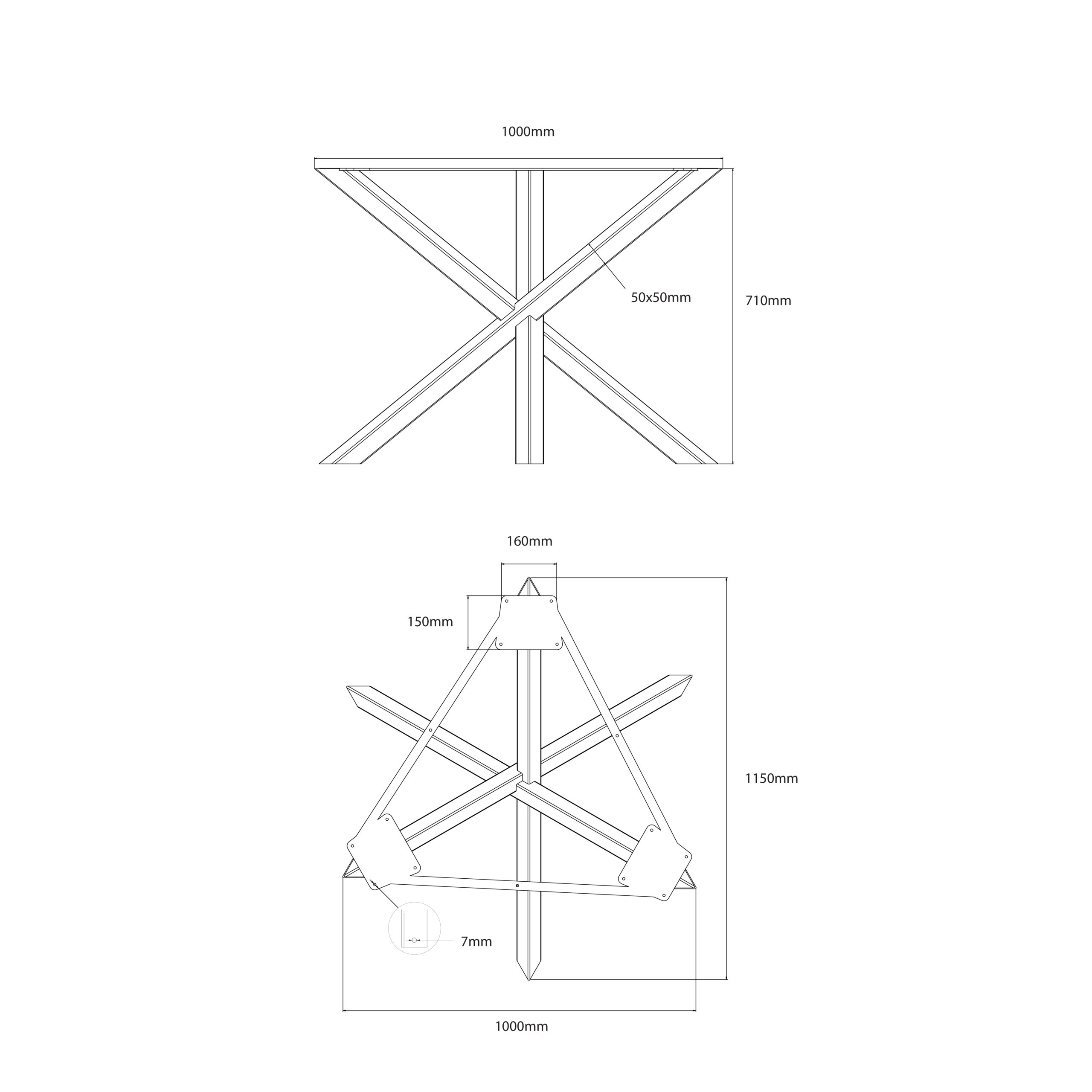 RYVERA SLIM noha na jedálenský stôl – Obrázok 6