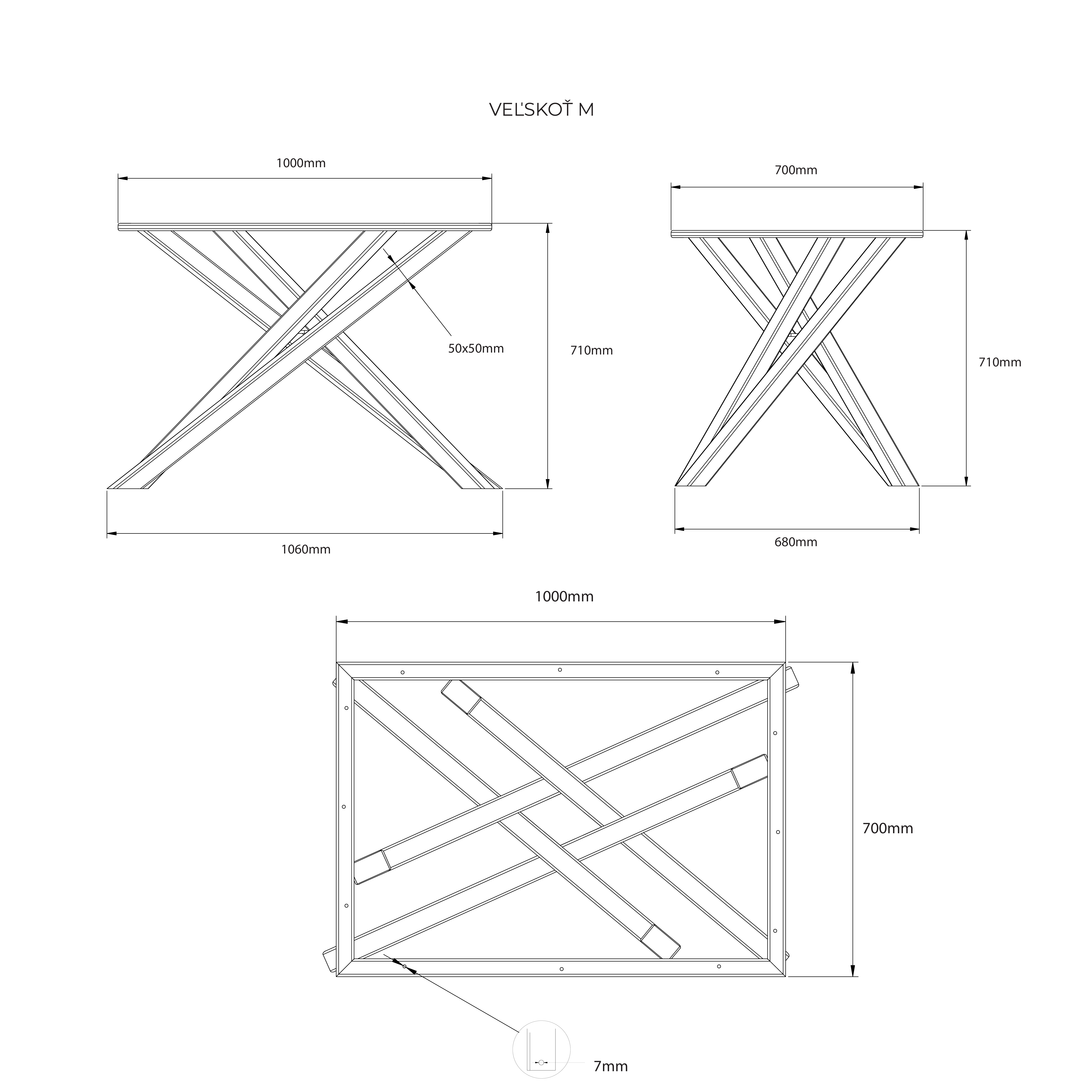 MYCADO SLIM noha na jedálenský stôl – Obrázok 7
