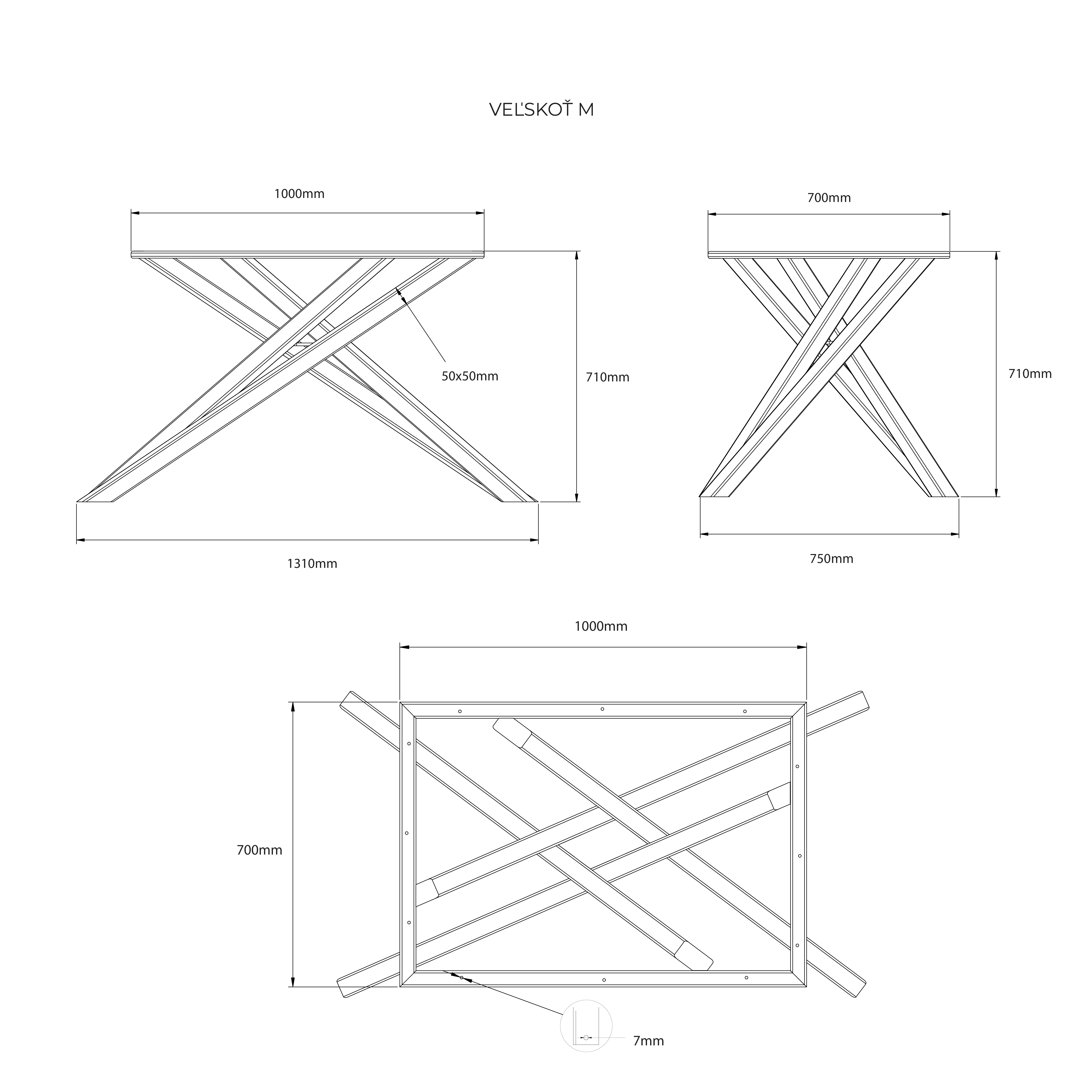MYCADO SLIM noha na jedálenský stôl – Obrázok 8