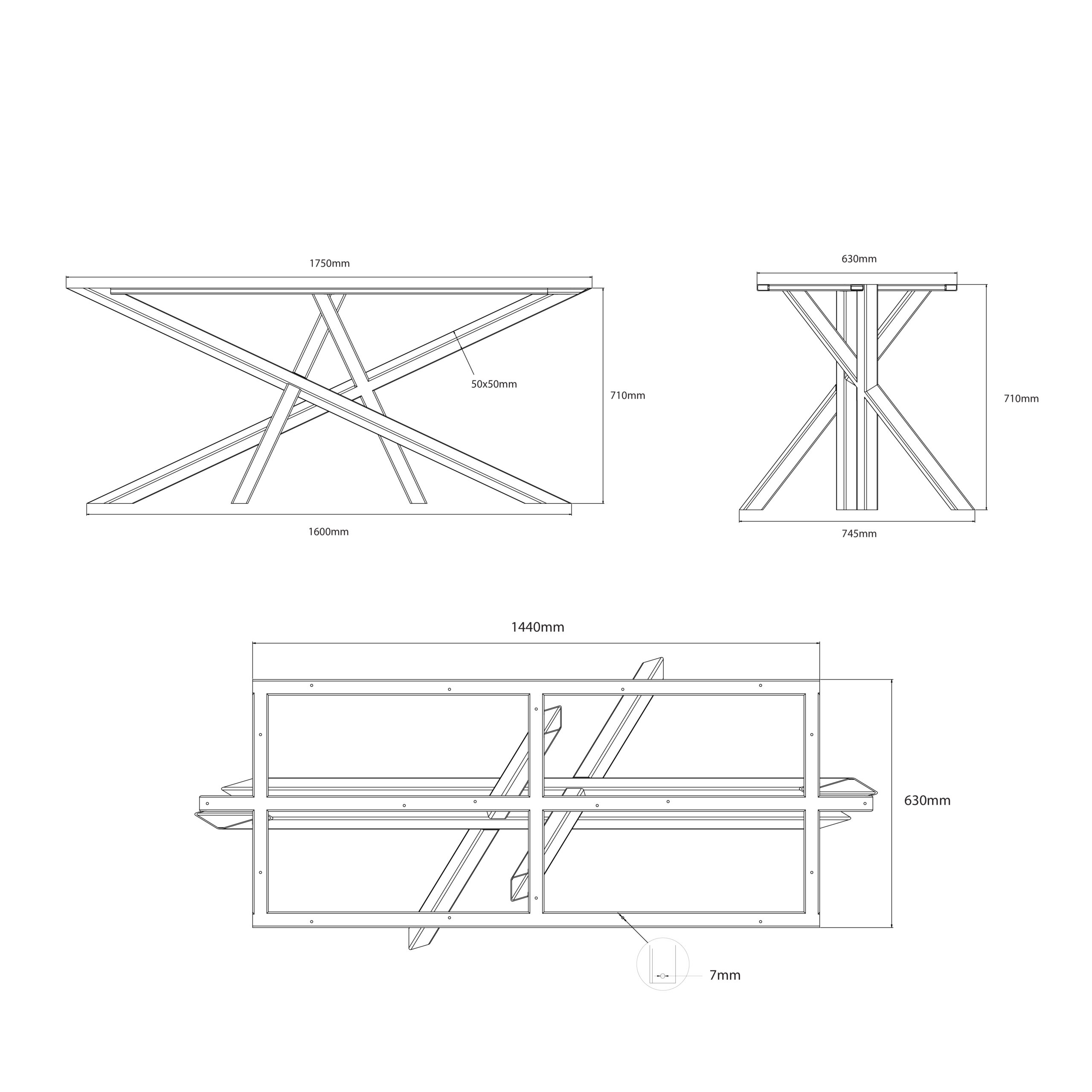 MOSAYK SLIM noha na jedálenský stôl – Obrázok 6