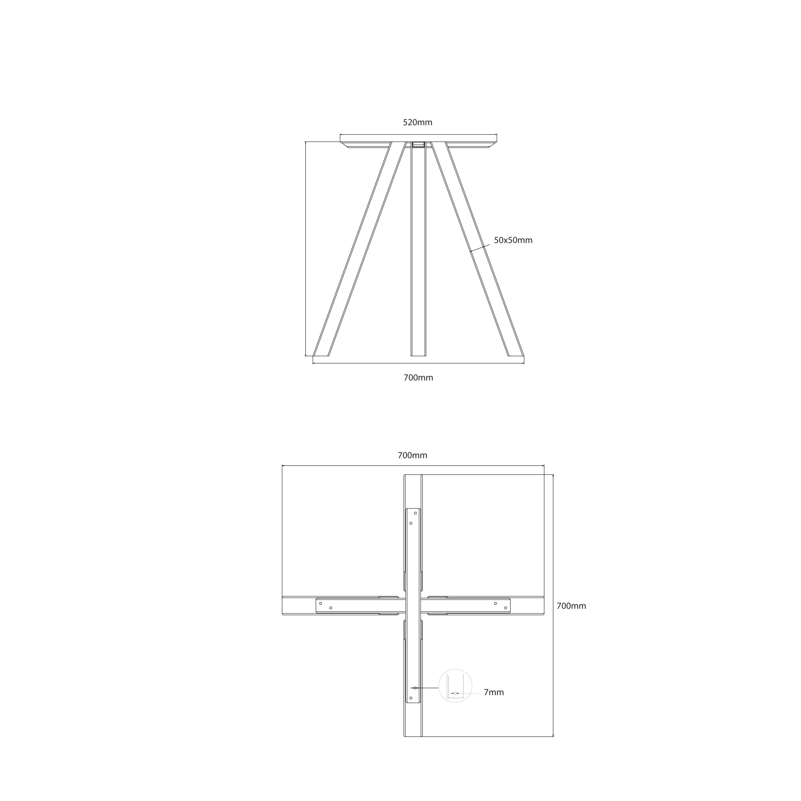 LYNKO noha na jedálenský stôl – Obrázok 3