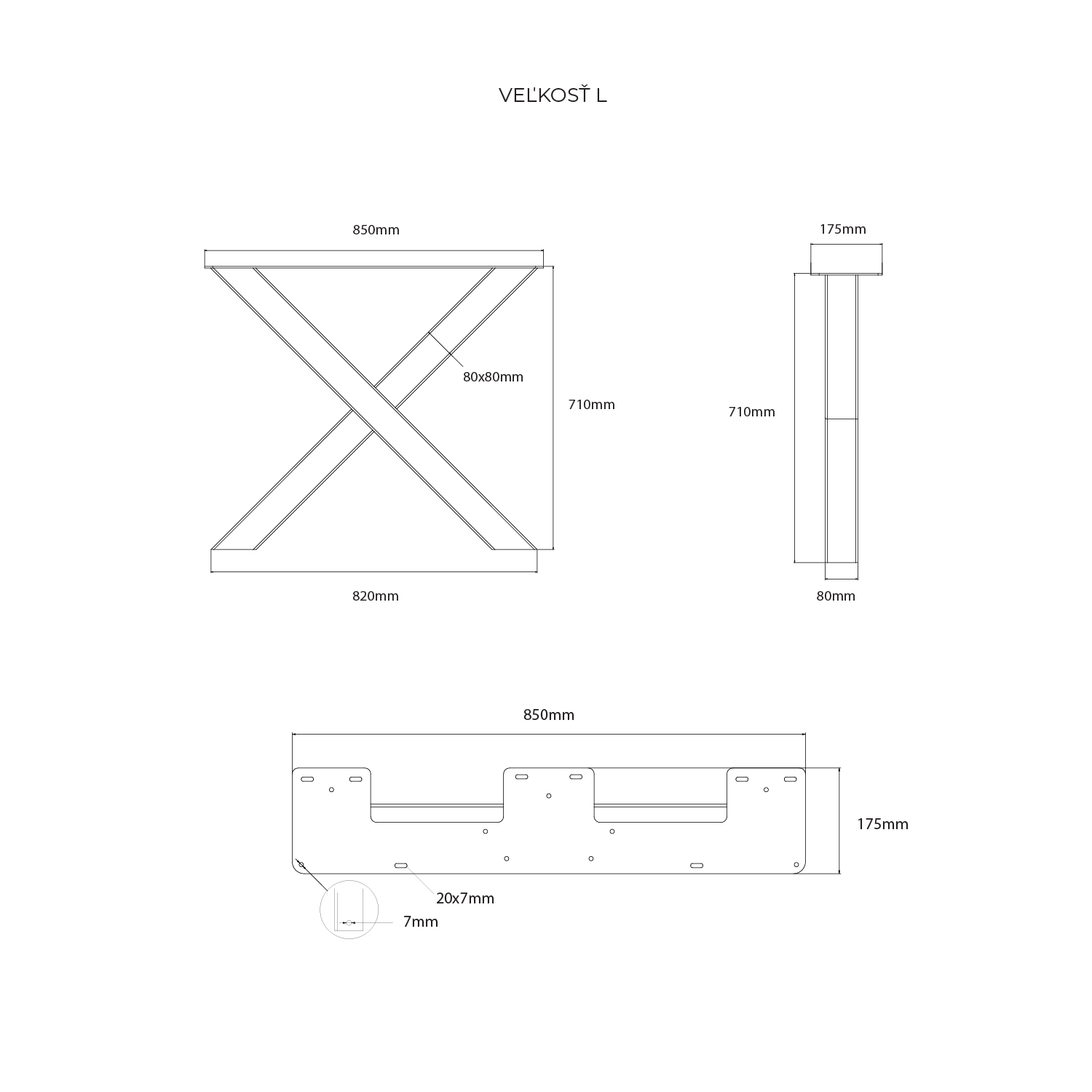 XLYNE BIG noha na jedálenský stôl – Obrázok 6