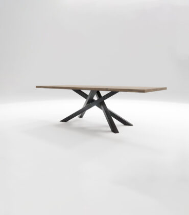 Jedálenský stôl drevený MYCADO BIG, kovová podnož čierna