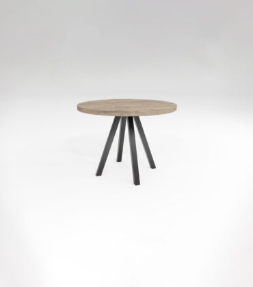 Jedálenský stôl drevený LINKO, kovová podnož čierna